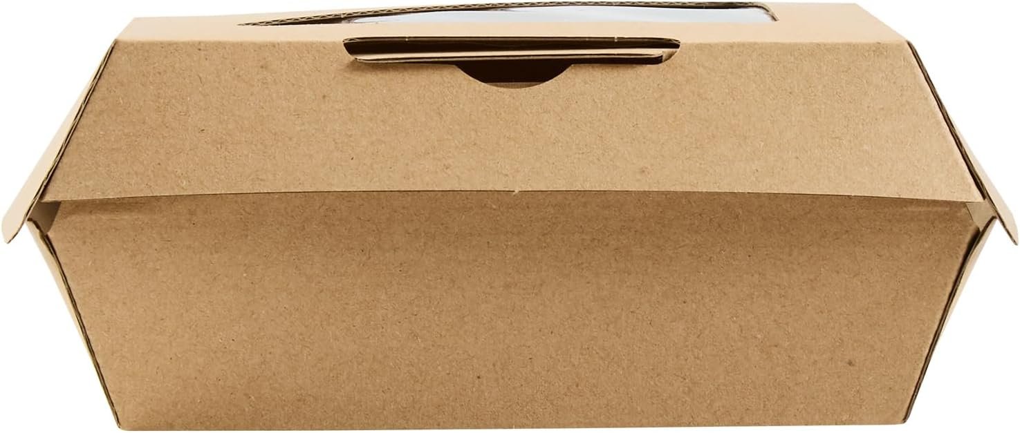 Grossiste Conteneur Alimentaire en Coquille 100 Compte 5,41 x 5,5 x 2,63 Pouces Boîte à Emporter en Carton Zingué Kraft Résistante à la Graisse pour Burgers et Sandwiches, Fabricant de Solutions Personnalisées
