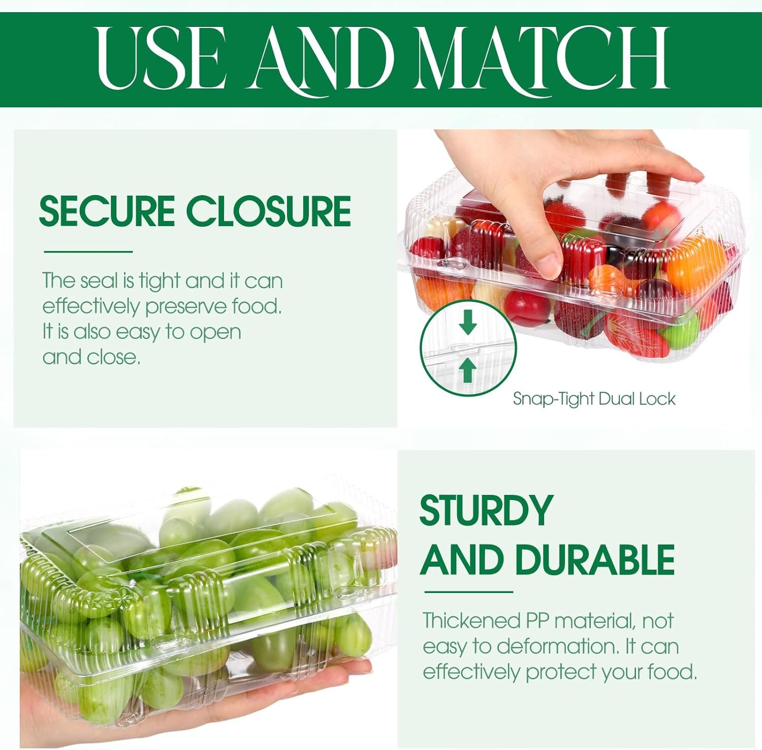 Containers alimentaires clairs à charnière 7,2 × 4,9 × 2,6 pouces en plastique. Grossiste, boîte à emporter à charnière, idéal pour les salades, hamburgers, fruits, desserts et sandwichs. Fabricant de boîtes à pâtisserie jetables en vrac. OEM bienvenue. Containers alimentaires clairs à charnière 7,2 × 4,9 × 2,6 pouces en plastique. Grossiste, boîte à emporter à charnière, idéal pour les salades, hamburgers, fruits, desserts et sandwichs. Fabricant de boîtes à pâtisserie jetables en vrac. OEM bienvenue.