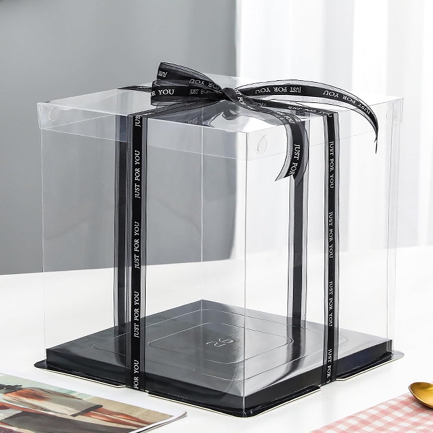 Grossiste 6 Pack de Boîtes à Gâteau Transparentes avec Ruban, Fabricant Porte-Gâteau Haut pour Gâteau à 2 Niveaux, 10x10x9 pouces Boîtes Cadeaux Transparentes avec Couvercle et Tableau Noir, Packaging de Mariage en Vente en Gros Grossiste 6 Pack de Boîtes à Gâteau Transparentes avec Ruban, Fabricant Porte-Gâteau Haut pour Gâteau à 2 Niveaux, 10x10x9 pouces Boîtes Cadeaux Transparentes avec Couvercle et Tableau Noir, Packaging de Mariage en Vente en Gros