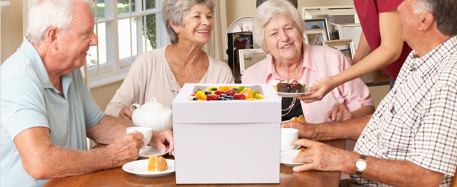 Grossiste des boîtes à gâteaux carrées 12 pièces, 10x10x8 pouces avec fenêtre, pour donuts, tartes, cookies, mariage et anniversaire, avec logo personnalisé, disponibles en vente en gros.