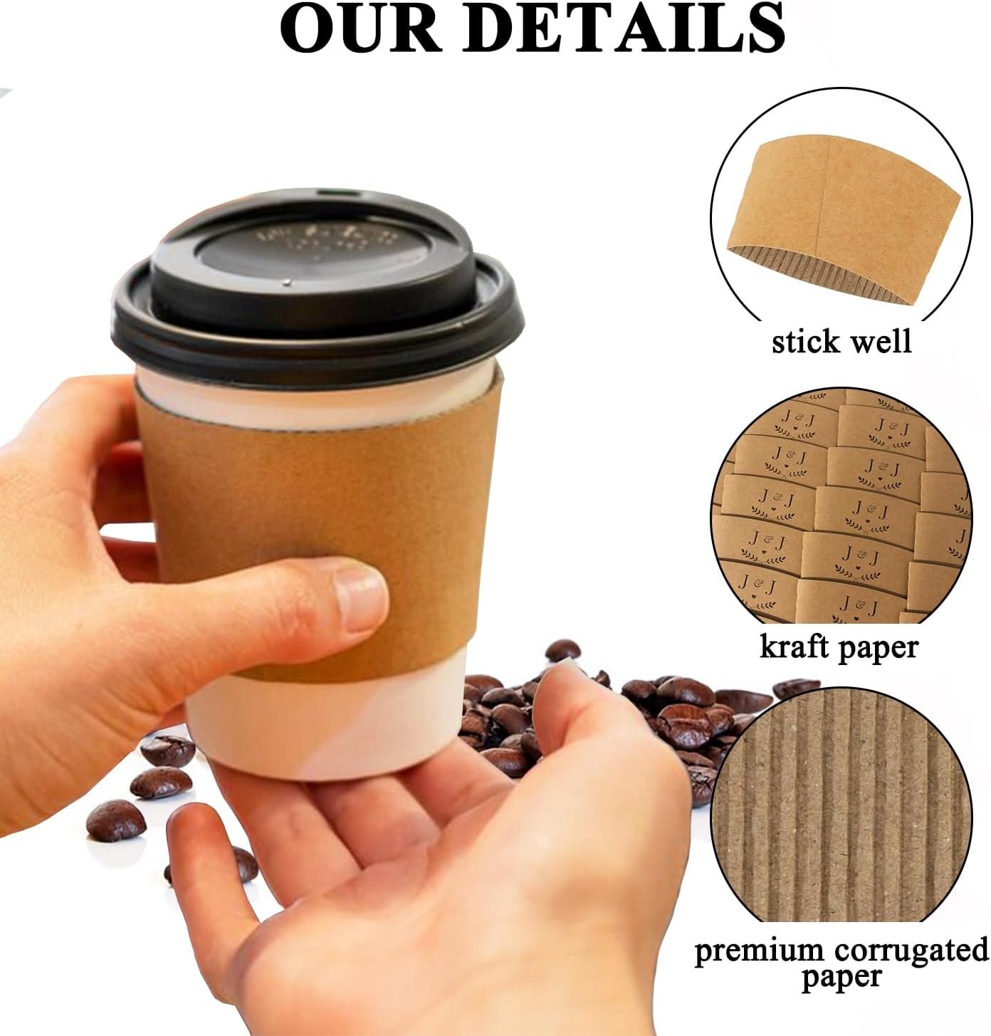 Grossiste de Manchons à Café Imprimés Personnalisés 10-20oz, Sleeve en Kraft Brun Naturel pour Boissons Chaudes, Logo Personnalisé pour Favoris de Mariage, Fournisseur de Manchons Jetables en Vrac Grossiste de Manchons à Café Imprimés Personnalisés 10-20oz, Sleeve en Kraft Brun Naturel pour Boissons Chaudes, Logo Personnalisé pour Favoris de Mariage, Fournisseur de Manchons Jetables en Vrac