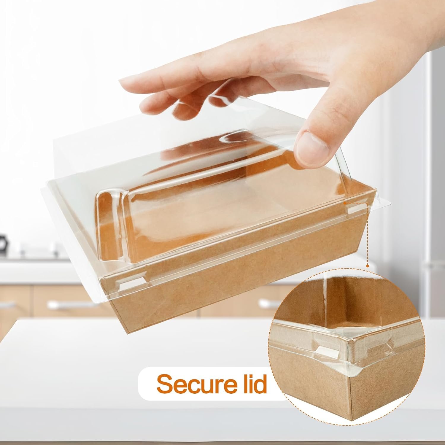 Grossiste en Vrac, 100 Boîtes de Charcuterie Miniatures avec Couvercles Transparente, 5 Pouces, Fournisseur de Contenants Alimentaires Jetables pour Cookies, Sushi, Part de Gâteau, Muffins, Logo Personnalisé.