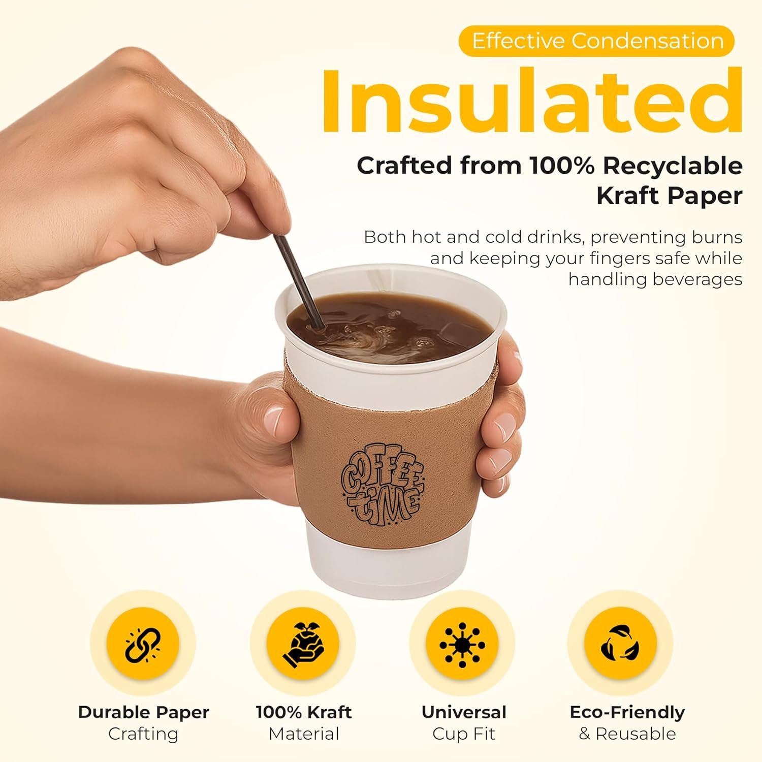 Grossiste de manchons à café isolants personnalisables de 25 pièces pour tasses de 10-20oz | Marque blanche, design en papier kraft éco-responsable, réutilisable et élégant, parfait pour les boissons chaudes et froides, cafés, fêtes et événements, Fabricant fiable. Grossiste de manchons à café isolants personnalisables de 25 pièces pour tasses de 10-20oz | Marque blanche, design en papier kraft éco-responsable, réutilisable et élégant, parfait pour les boissons chaudes et froides, cafés, fêtes et événements, Fabricant fiable.