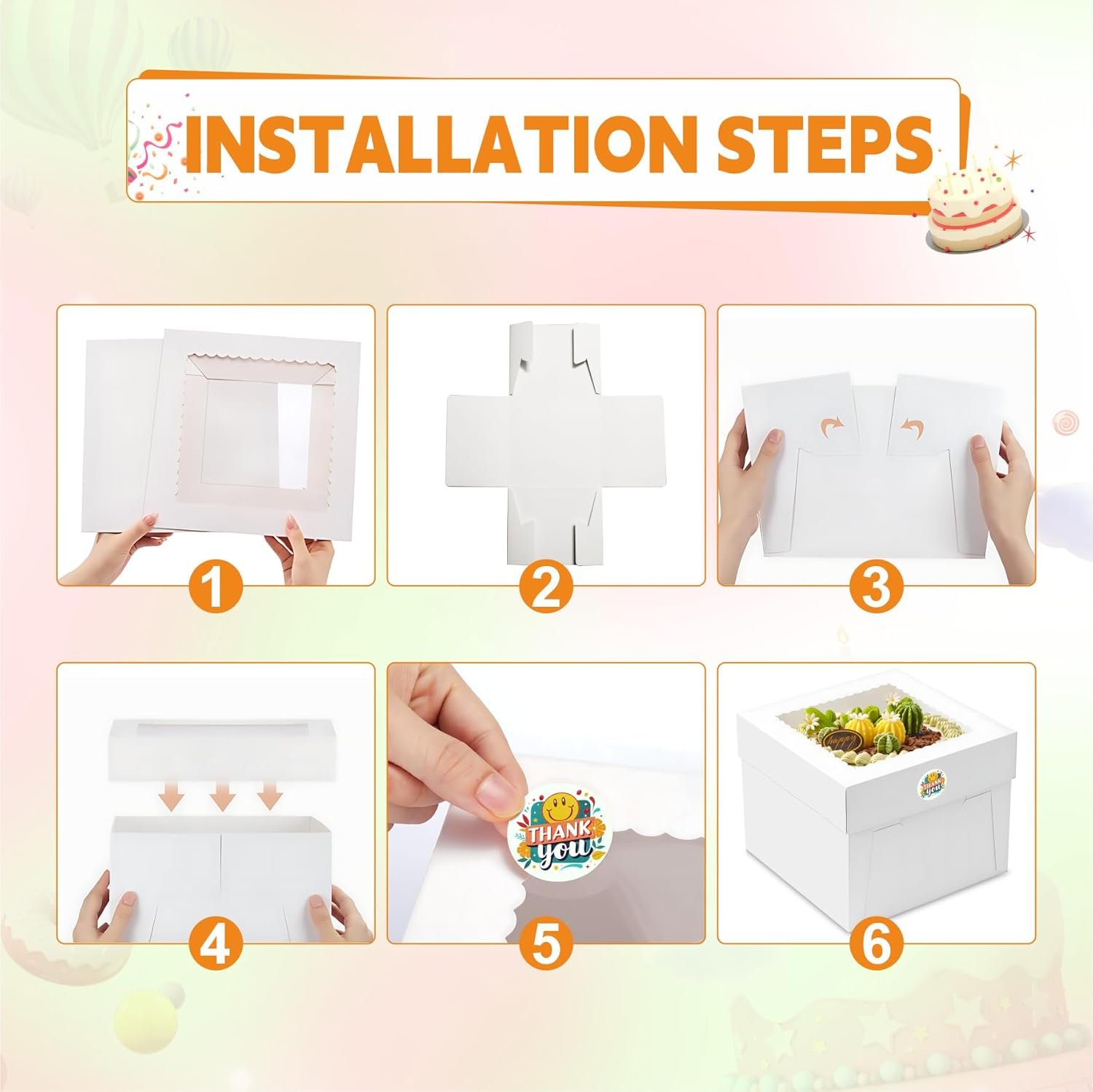 Grossiste 3pcs Boîtes à gâteau, 10x10x8 pouces avec fenêtre et support de gâteau, parfaites pour mariage, anniversaire, et banquet, Logo Personnalisé et Stickers, Fabricant en Vrac. Grossiste 3pcs Boîtes à gâteau, 10x10x8 pouces avec fenêtre et support de gâteau, parfaites pour mariage, anniversaire, et banquet, Logo Personnalisé et Stickers, Fabricant en Vrac.