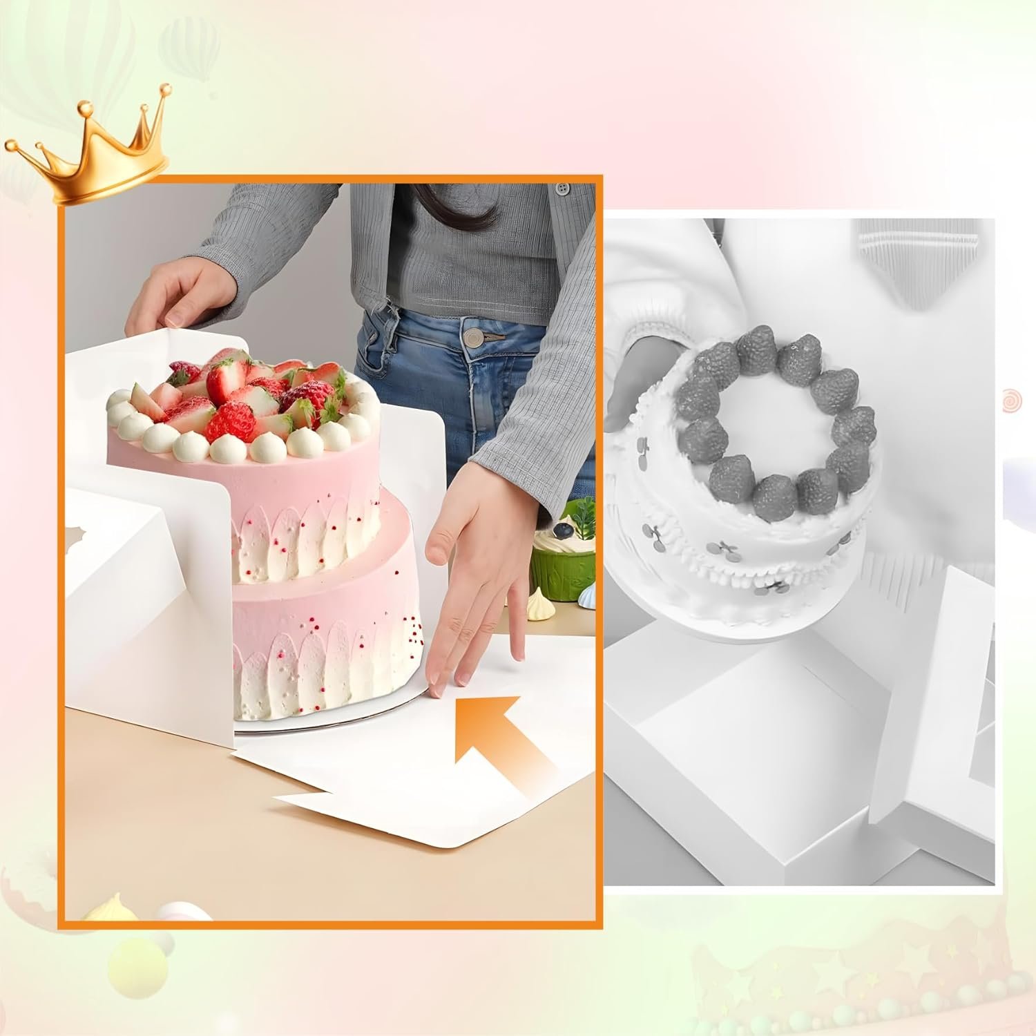 Grossiste 3pcs Boîtes à gâteau, 10x10x8 pouces avec fenêtre et support de gâteau, parfaites pour mariage, anniversaire, et banquet, Logo Personnalisé et Stickers, Fabricant en Vrac. Grossiste 3pcs Boîtes à gâteau, 10x10x8 pouces avec fenêtre et support de gâteau, parfaites pour mariage, anniversaire, et banquet, Logo Personnalisé et Stickers, Fabricant en Vrac.