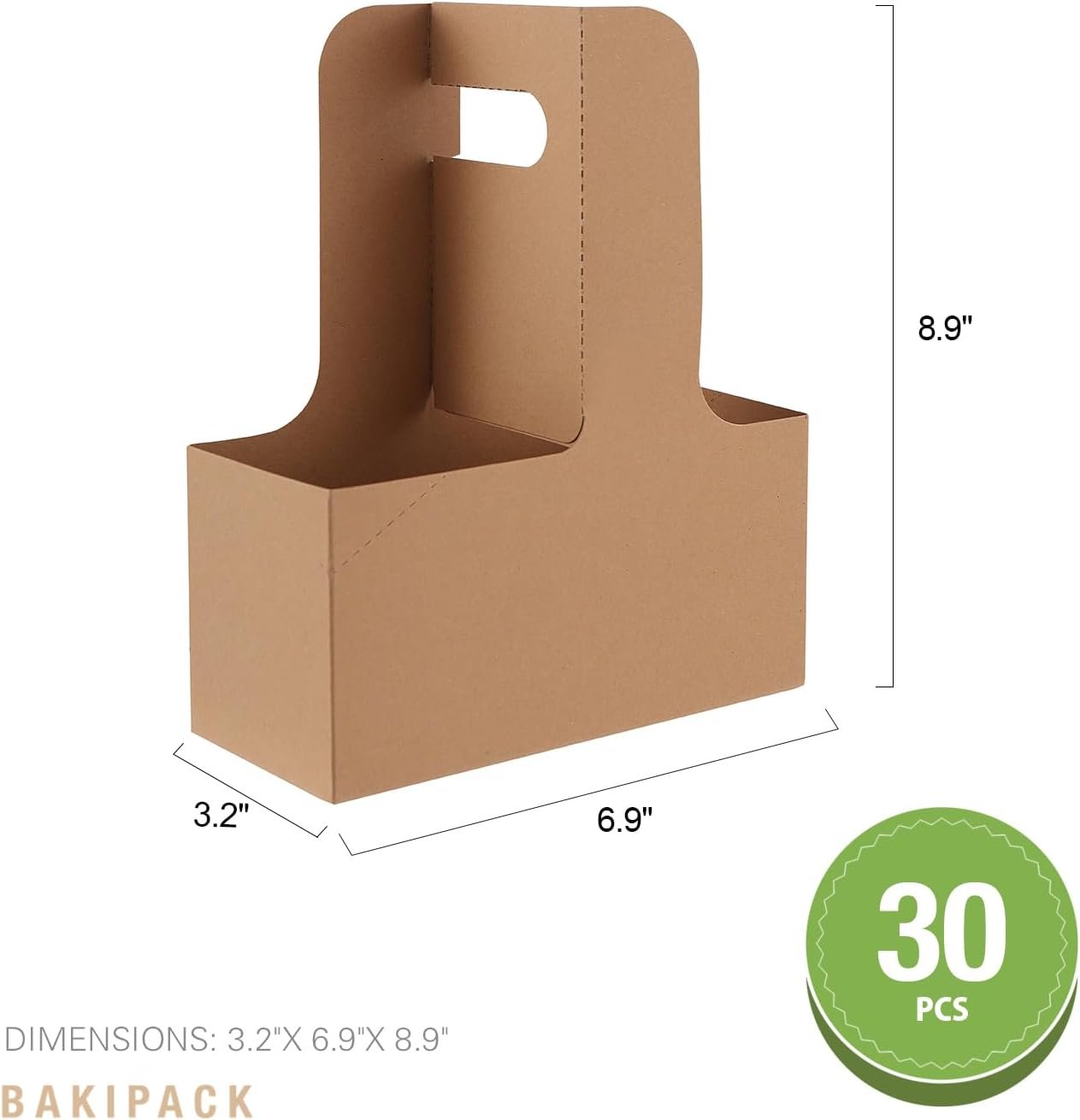 Grossiste de porte-gobelets en kraft, 30 ensembles de support pour gobelets de 12-20 oz avec poignées, idéal pour café à emporter et service de livraison, logo personnalisé, fabriquant de solutions pour boissons chaudes et froides.