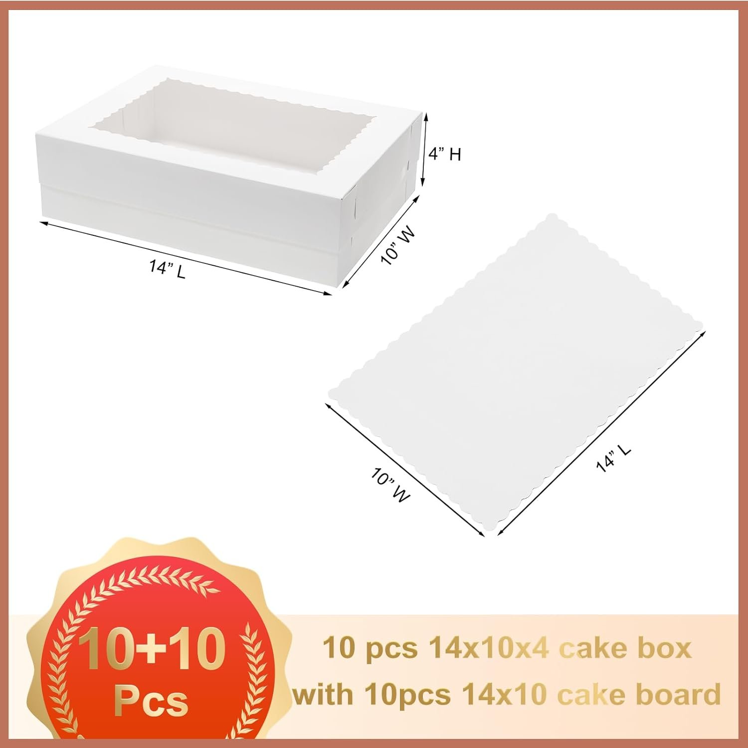 Boîtes à gâteaux rectangles 10 pcs 14x10x4 avec fenêtres pour la pâtisserie, cupcakes, donuts, biscuits et tartelettes - Marque blanche | Fabricant de boîtes de pâtisserie - Vente en gros avec 10 pcs planches à gâteaux Boîtes à gâteaux rectangles 10 pcs 14x10x4 avec fenêtres pour la pâtisserie, cupcakes, donuts, biscuits et tartelettes - Marque blanche | Fabricant de boîtes de pâtisserie - Vente en gros avec 10 pcs planches à gâteaux