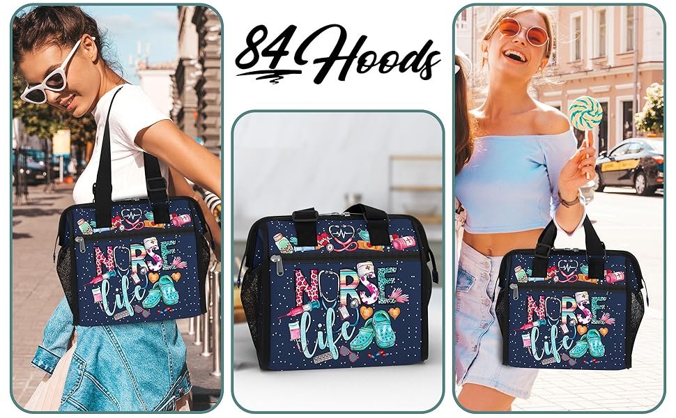 Sac à déjeuner isolé pour femmes, idéal comme cadeau pour professionnel de la santé, disponible en gros chez notre fournisseur, sac lunch box avec sangle ajustable pour le travail, voyage, pique-nique.