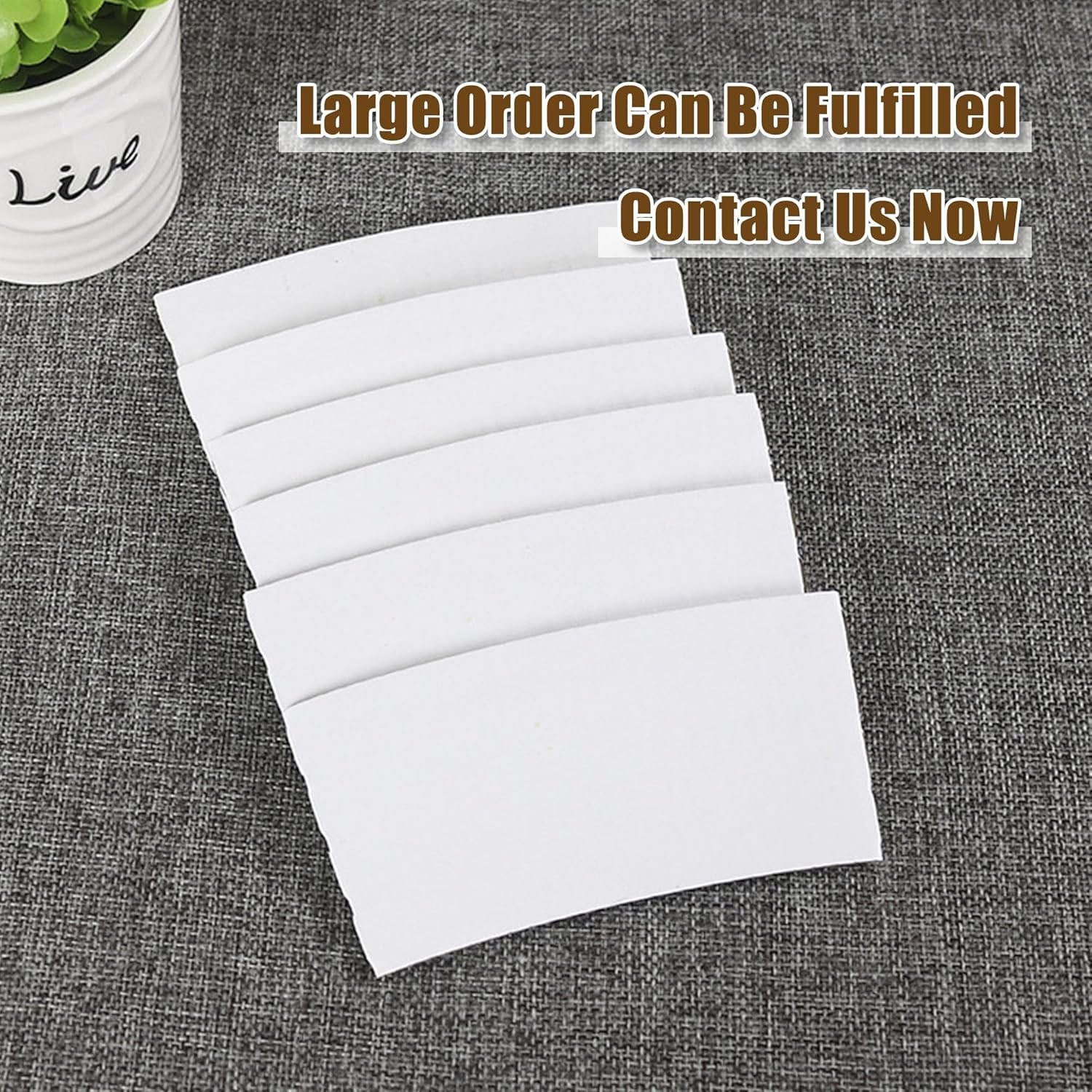 Pack de 20/50/100/200/300 Manchons à Café Imprimés Personnalisés, Fournisseur de Manchons en Kraft ou Blanc pour Tasses de 10/12/16/20 oz, OEM, Présent pour Mariage ou Baby Shower, Vente en Gros. Pack de 20/50/100/200/300 Manchons à Café Imprimés Personnalisés, Fournisseur de Manchons en Kraft ou Blanc pour Tasses de 10/12/16/20 oz, OEM, Présent pour Mariage ou Baby Shower, Vente en Gros.