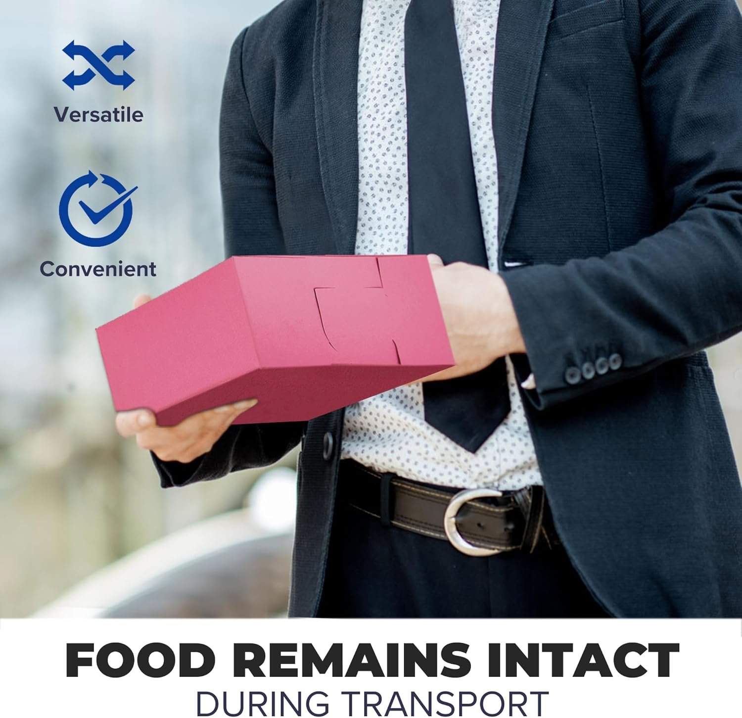 Grossiste Boîtes à pâtisserie Roses 8x8x4 [25 Pack] pour cupcakes, desserts, cookies et bonbons, Marque Blanche pour emballer vos créations de boulangerie faites maison, cadeaux et souvenirs, Fournisseur idéal pour le secteur.