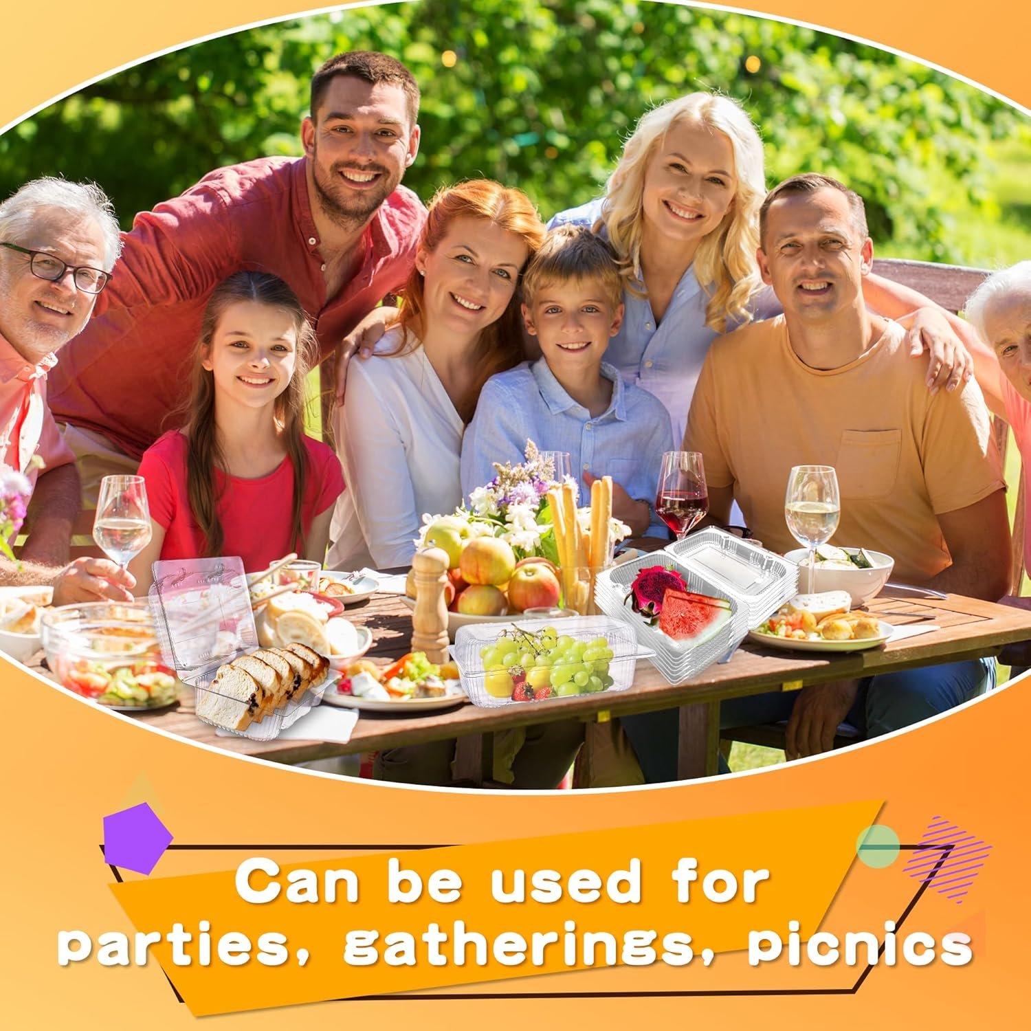 Grossiste Contenants Alimentaires Clairs en Plastique Hingeables 120 Pcs 7,2 x 4,9 x 2,5 Pouces Boîtes Transparentes à Emporter pour Gâteaux Pâtisseries Cookies Marque Blanche