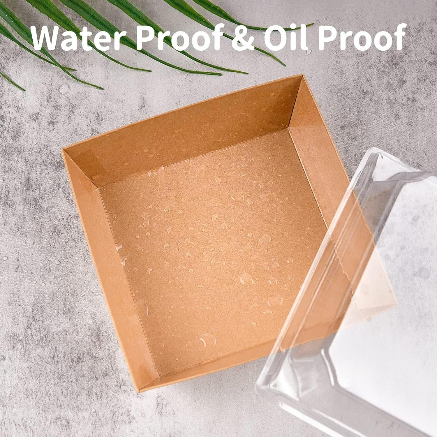 Grossiste en Vrac, boîtes à charcuterie jetables de 4 pouces avec couvercles transparents, parfaites pour desserts tels que cookies, parts de gâteau, mini gâteaux, fraises en chocolat - Logo Personnalisé disponible.