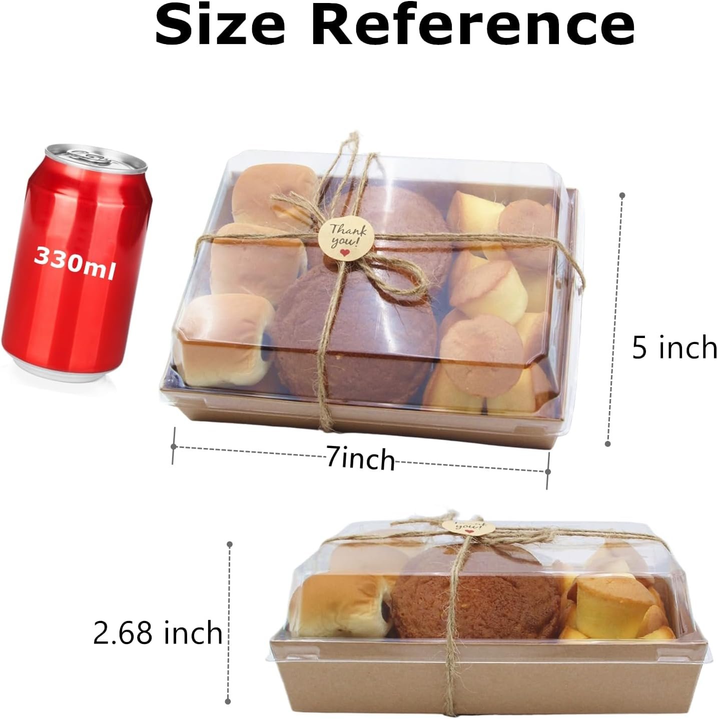 Grossiste en Vrac : Boîtes à Charcuterie en Papier 40 Pack avec Couvercles Clairs, 7 x 5 Pouces, Contenant à Emporter Jetable, Logo Personnalisé pour Gâteaux, Cupcakes, Sandwiches, Cookies, Bombes de Cacao, Salades, Fournisseur sûr.