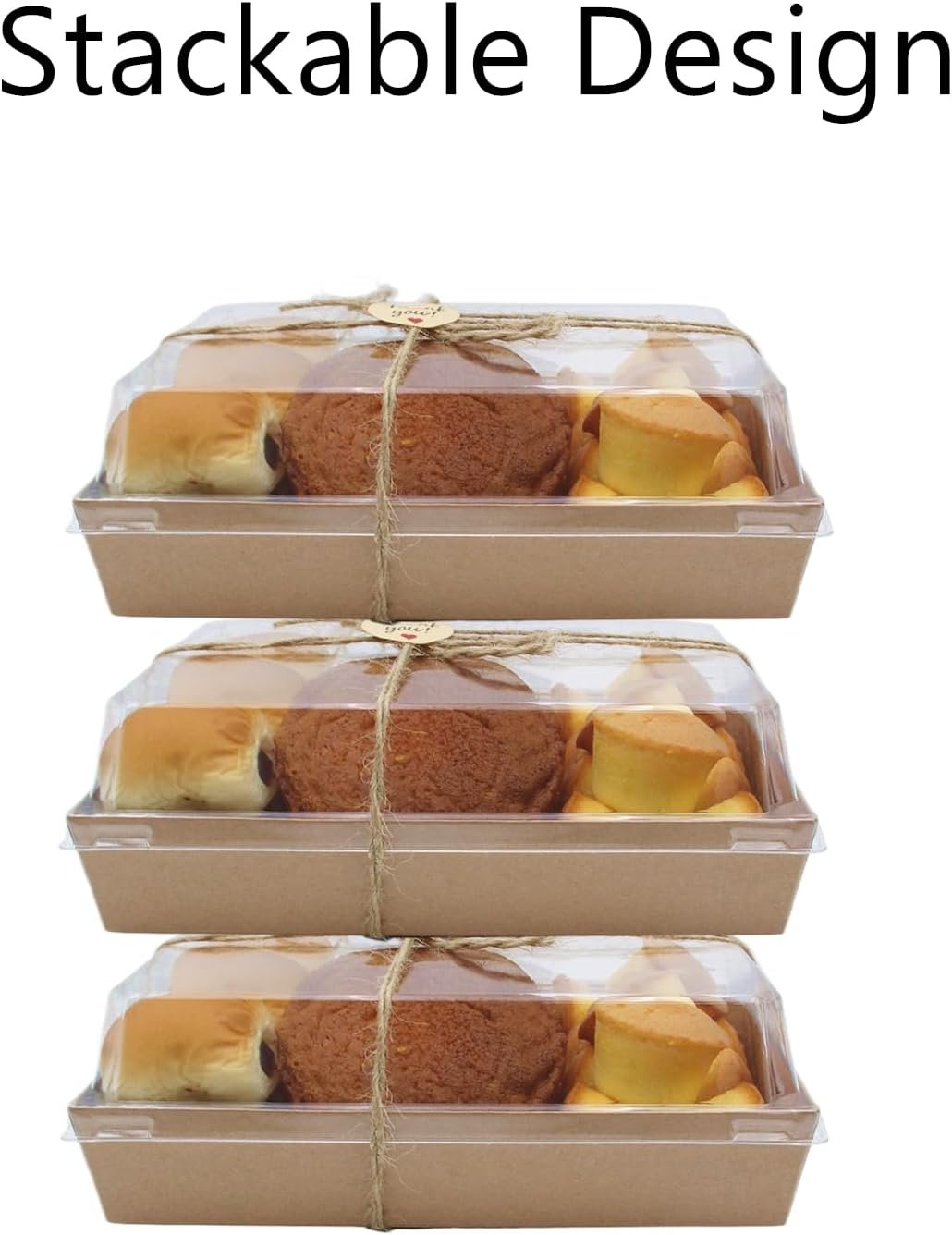 Grossiste en Vrac : Boîtes à Charcuterie en Papier 40 Pack avec Couvercles Clairs, 7 x 5 Pouces, Contenant à Emporter Jetable, Logo Personnalisé pour Gâteaux, Cupcakes, Sandwiches, Cookies, Bombes de Cacao, Salades, Fournisseur sûr.