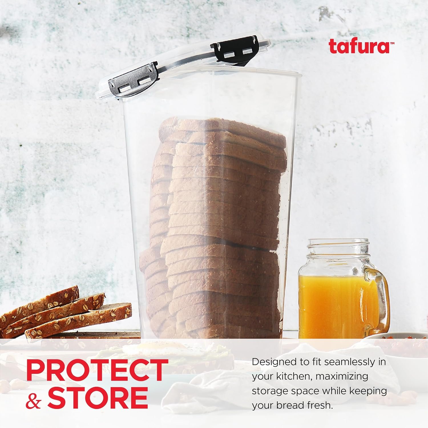 Conteneur à pain 5,8 litres en plastique sans BPA, vente en gros pour usines - boîte hermétique noire pour pains faits maison et produits de boulangerie, logo personnalisé inclus. Conteneur à pain 5,8 litres en plastique sans BPA, vente en gros pour usines - boîte hermétique noire pour pains faits maison et produits de boulangerie, logo personnalisé inclus.