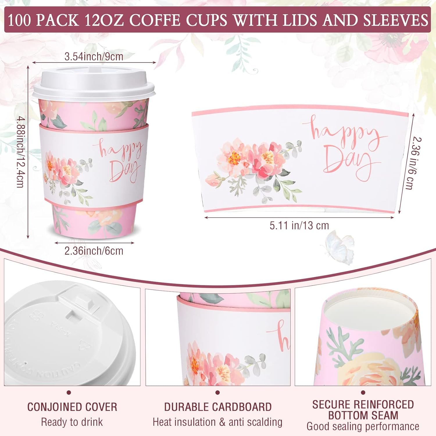 Grossiste 100 Pcs Tasses à café en papier jetables de 12 oz avec 100 couvercles et 100 manchons pour boissons chaudes, Logo Personnalisé, Fournisseur de tasses pour fêtes, mariages et baby showers. Grossiste 100 Pcs Tasses à café en papier jetables de 12 oz avec 100 couvercles et 100 manchons pour boissons chaudes, Logo Personnalisé, Fournisseur de tasses pour fêtes, mariages et baby showers.