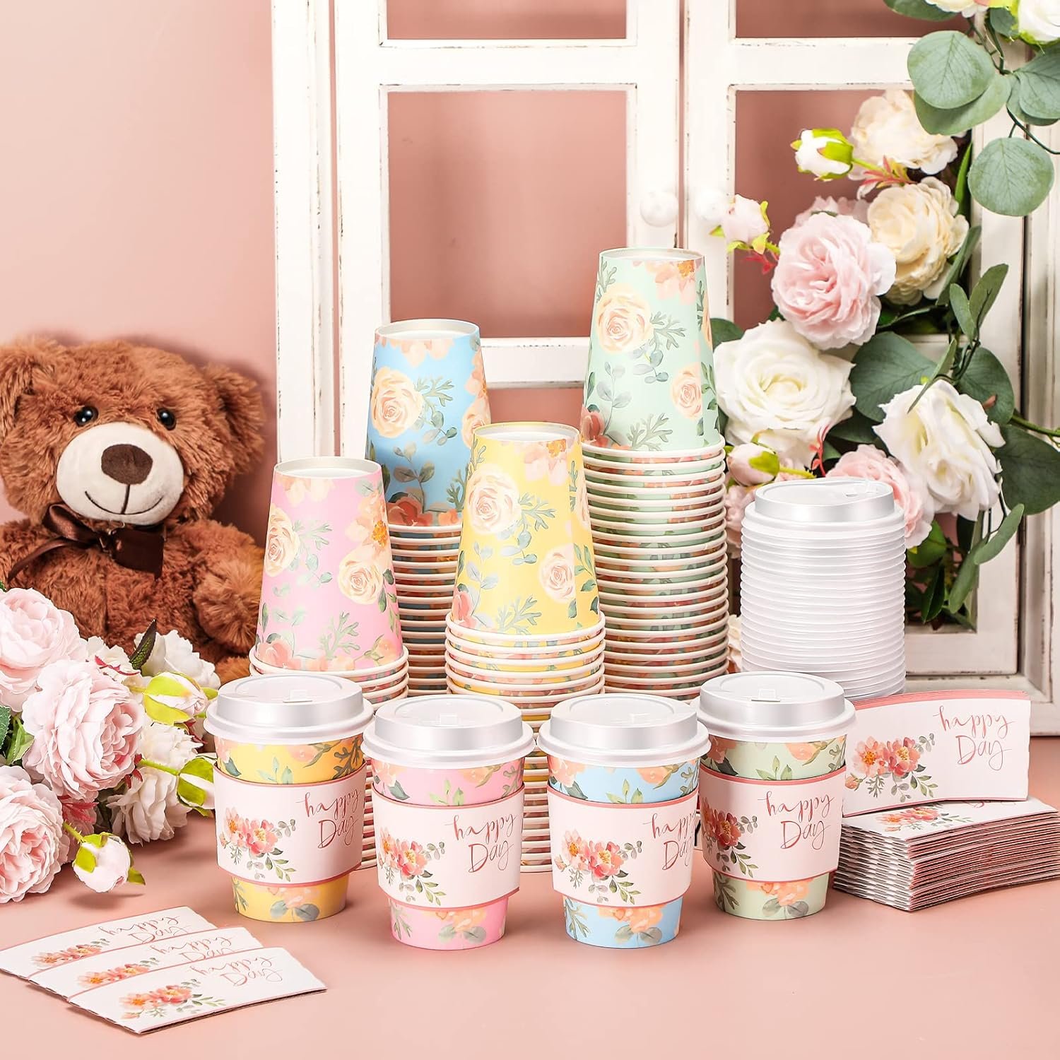 Grossiste 100 Pcs Tasses à café en papier jetables de 12 oz avec 100 couvercles et 100 manchons pour boissons chaudes, Logo Personnalisé, Fournisseur de tasses pour fêtes, mariages et baby showers. Grossiste 100 Pcs Tasses à café en papier jetables de 12 oz avec 100 couvercles et 100 manchons pour boissons chaudes, Logo Personnalisé, Fournisseur de tasses pour fêtes, mariages et baby showers.