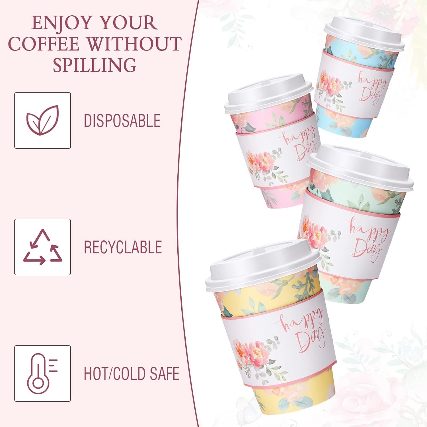 Grossiste 100 Pcs Tasses à café en papier jetables de 12 oz avec 100 couvercles et 100 manchons pour boissons chaudes, Logo Personnalisé, Fournisseur de tasses pour fêtes, mariages et baby showers. Grossiste 100 Pcs Tasses à café en papier jetables de 12 oz avec 100 couvercles et 100 manchons pour boissons chaudes, Logo Personnalisé, Fournisseur de tasses pour fêtes, mariages et baby showers.