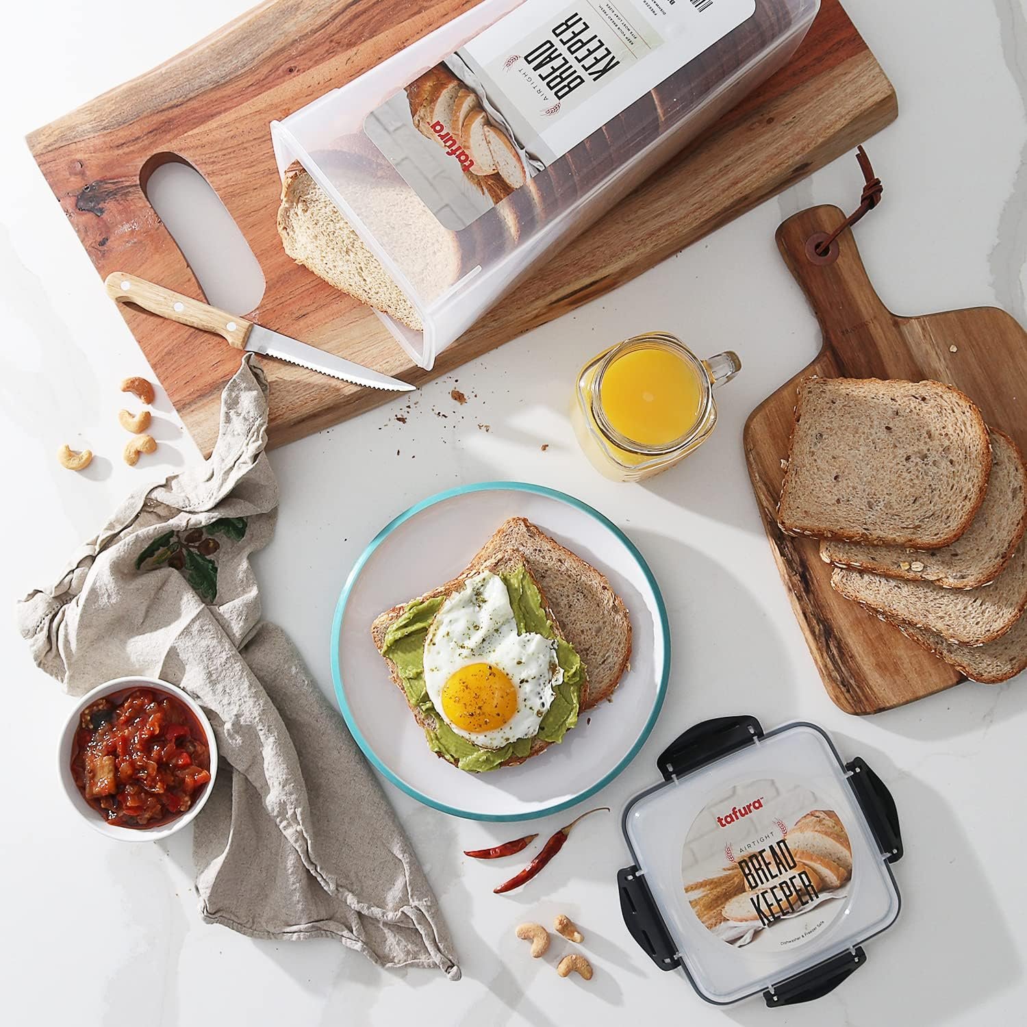 Grossiste conteneur à pain 5 litres en plastique sans BPA - Boîte hermétique pour pains faits maison et produits de boulangerie avec couvercle noir - Fabricant OEM 2 pièces