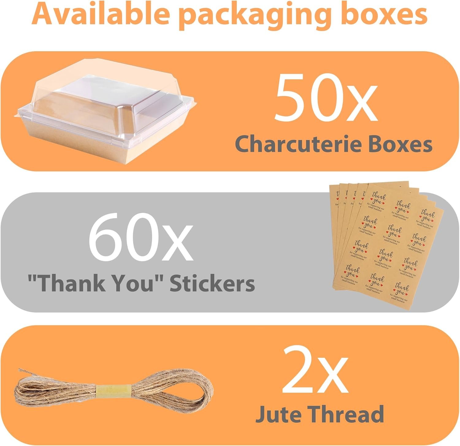 Grossiste de boîtes à charcuterie avec couvercles transparents (50 pièces), conteneurs à charcuterie miniatures en papier à emporter, boîte alimentaire jetable pour pâtisserie, gâteau, dessert, collation - Logo Personnalisé, Fabricant, Vente en Gros.