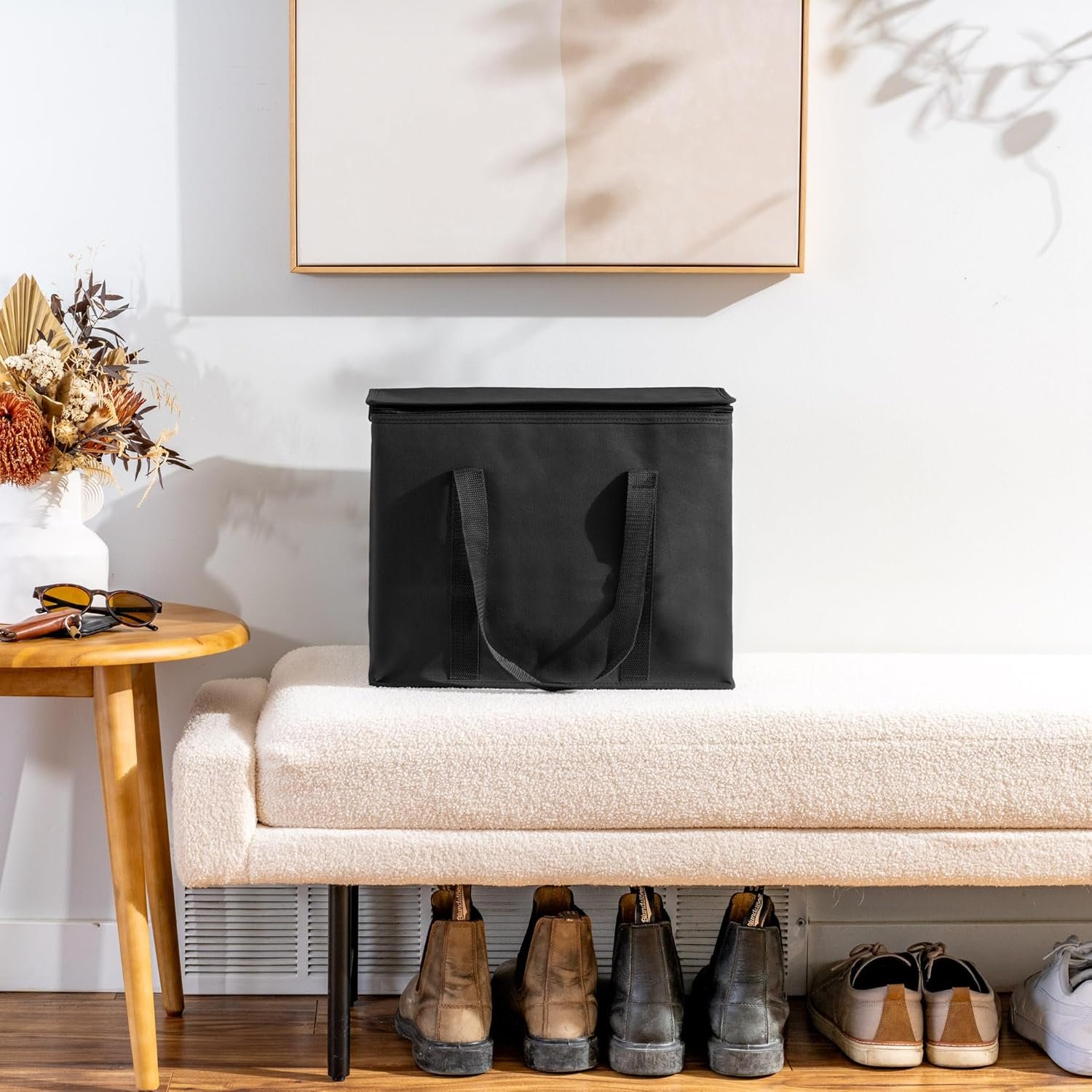 Sac isotherme réutilisable, solution de livraison et de restauration pour aliments chauds et froids, grossiste pour sacs de courses personnalisés, fournisseur d'options pliables pour Doordash.