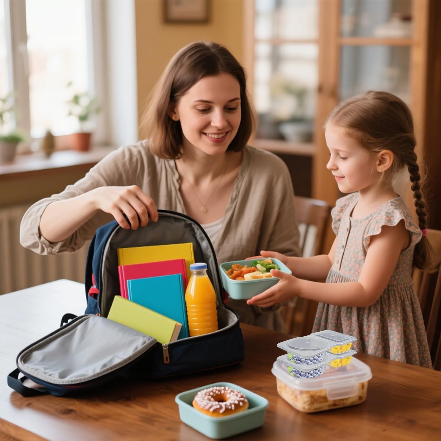 Grossiste conteneurs à snacks 20 ensembles, contenant compartiments doubles pour sauces et salades, fournisseur de conteneurs en plastique avec couvercle, vente en gros pour aliments à emporter.