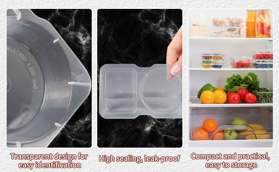 Grossiste conteneurs à snacks 20 ensembles, contenant compartiments doubles pour sauces et salades, fournisseur de conteneurs en plastique avec couvercle, vente en gros pour aliments à emporter.