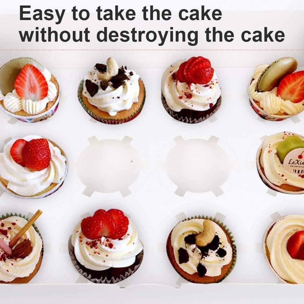 Grossiste en emballages alimentaires, boîtes à cupcakes de 6 pièces pour 12 cupcakes standards, inserts et fenêtres inclus, OEM des porte-gâteaux pour muffins et pâtisseries, fournisseur de produits de qualité.