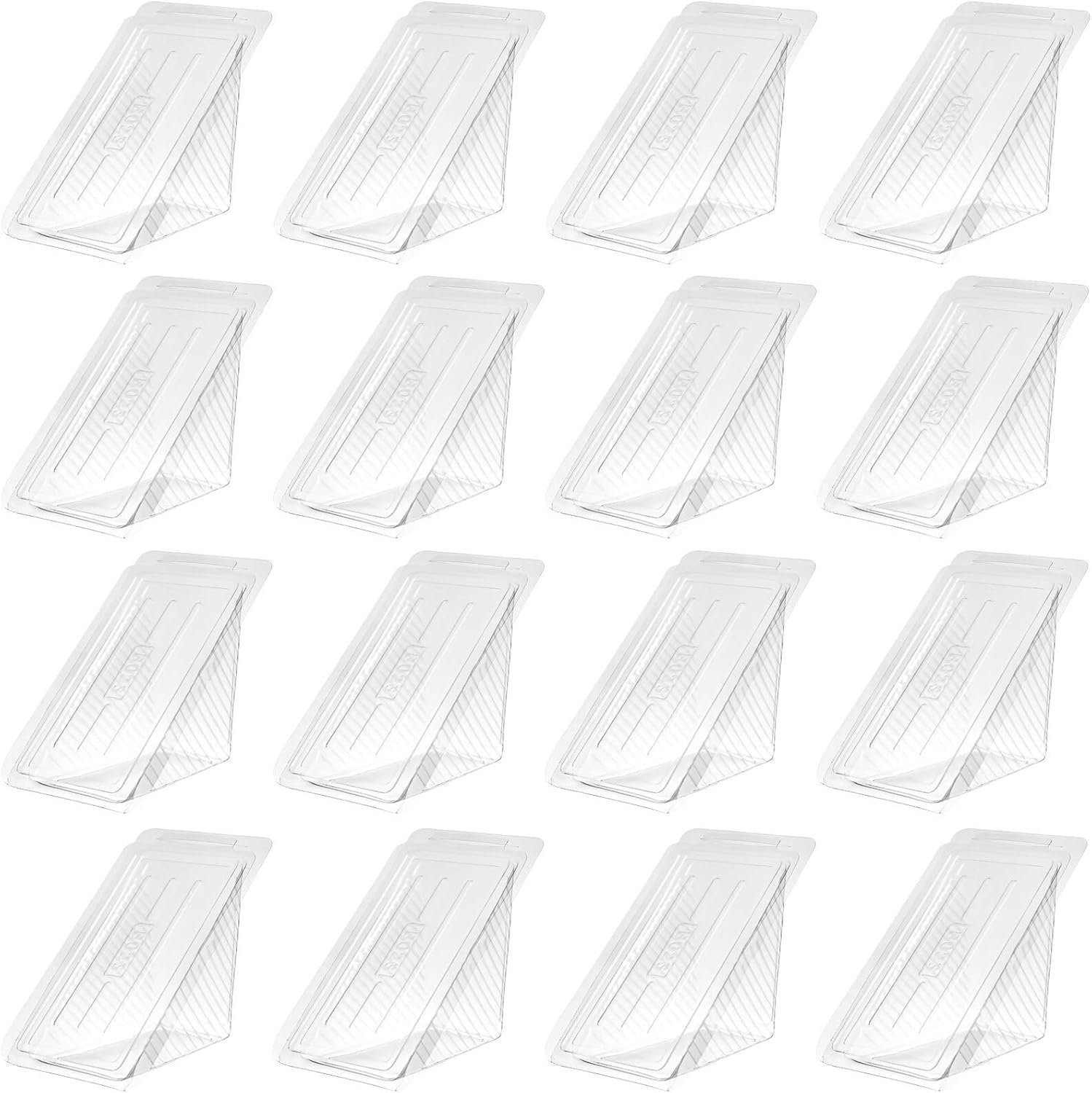 Boîte à sandwich triangulaire transparente 50PCS en plastique, grossiste pour contenant de gâteau, fabricant de solutions d'emballage jetables.
