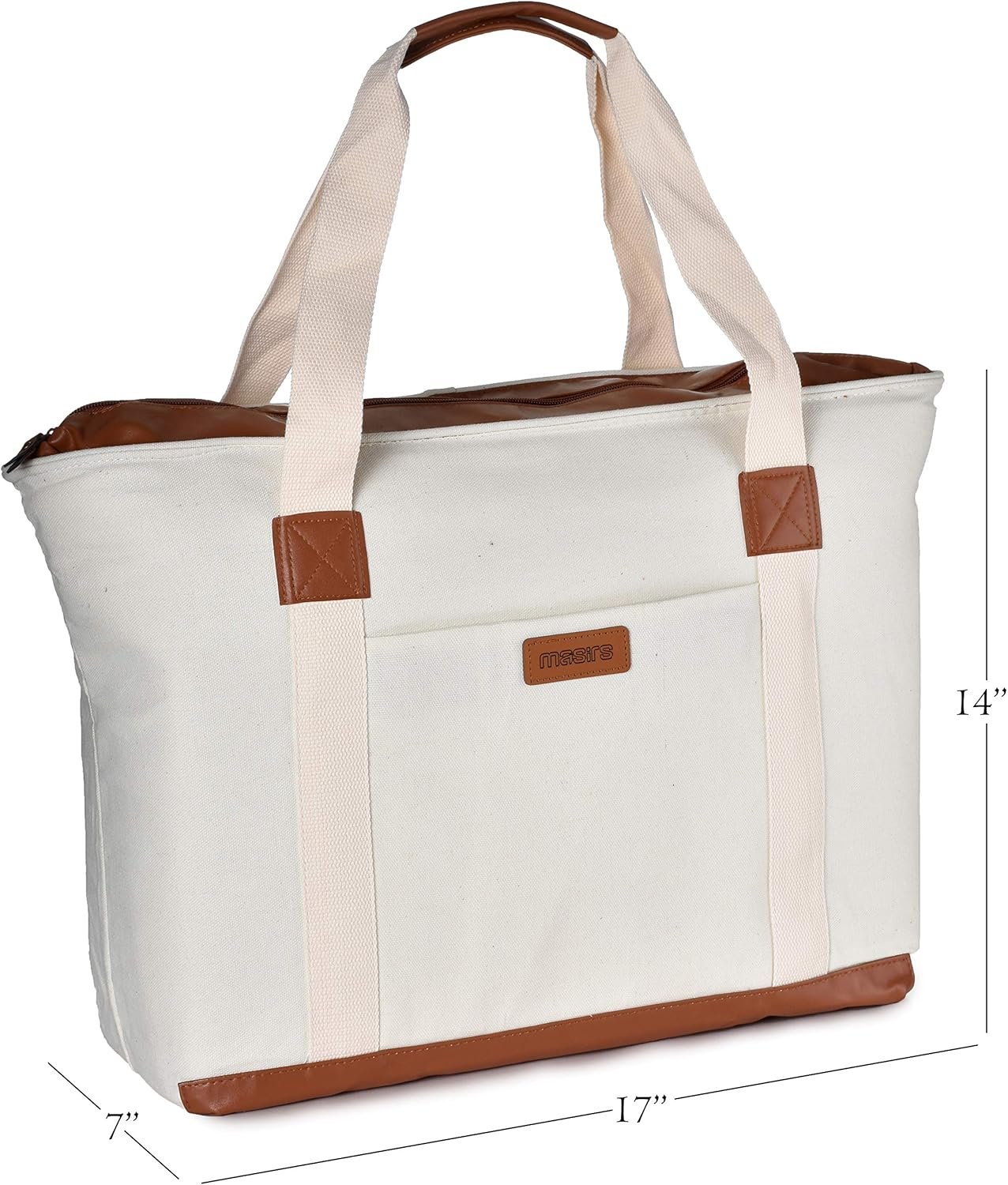 Sac de courses isolé avec zip - Gros fournisseur de sacs à provisions en toile thermiques réutilisables - Sac de pique-nique étanche pour garder les aliments au frais ou chauds pendant des heures - Logo personnalisé, fermeture éclair robuste et poche.