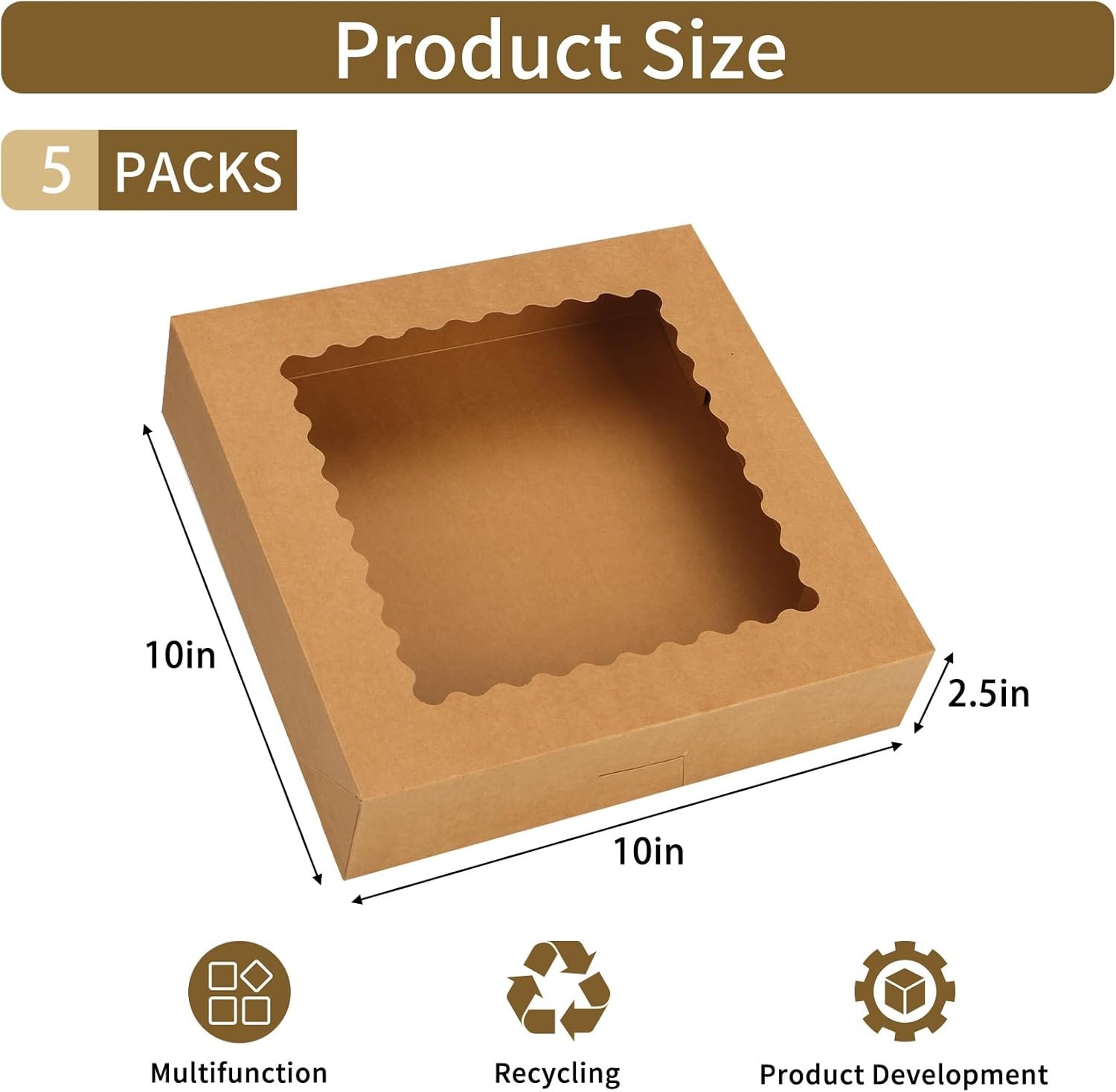 Grossiste Boîtes à Gâteau en Vrac 10x10x2.5 avec Fenêtre, Boîtes Auto-Popup Brunes pour Tartes, Muffins et Desserts, Logo Personnalisé, Fabricant. Grossiste Boîtes à Gâteau en Vrac 10x10x2.5 avec Fenêtre, Boîtes Auto-Popup Brunes pour Tartes, Muffins et Desserts, Logo Personnalisé, Fabricant.