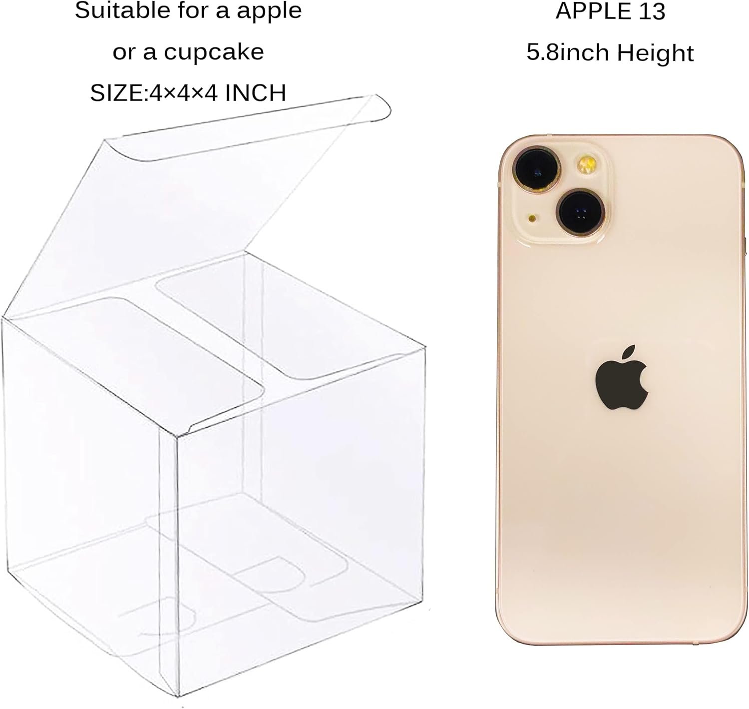 Box transparente en vrac 30 PCS 4 x 4 x 4 pouces, fournisseur de boîtes cadeaux en plastique pour événements tels que mariage, anniversaire, Pâques, fête des mères et des pères, personnalisation de logo disponible.