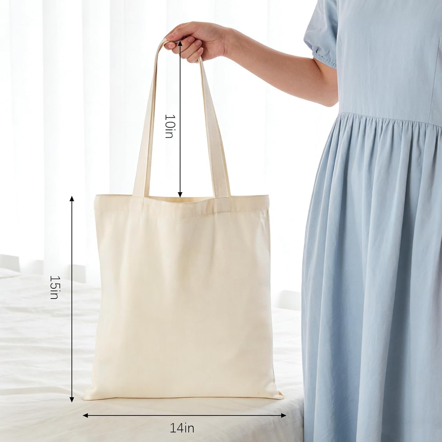 Tote Bags en Vrac 24 Pack en Toile pour Sublimation, Peinture, HTV - 10oz Tissu Épais Non-Rétrécissant, 14x15 Pouces Sacs Blanks pour DIY & Cadeaux Personnalisés avec Logo Personnalisé, Fabricant spécialisé. Tote Bags en Vrac 24 Pack en Toile pour Sublimation, Peinture, HTV - 10oz Tissu Épais Non-Rétrécissant, 14x15 Pouces Sacs Blanks pour DIY & Cadeaux Personnalisés avec Logo Personnalisé, Fabricant spécialisé.