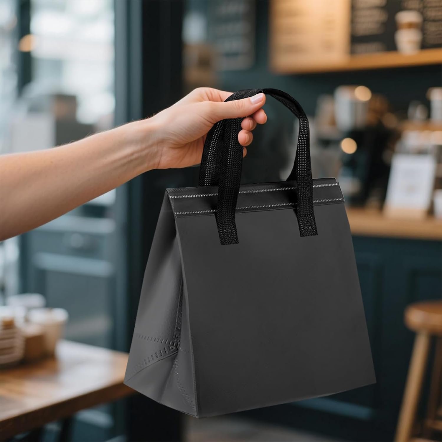 Pack de 120 sacs de transport isothermal en vrac, sacs thermiques pour aliments chauds/froids, logo personnalisé pour restauration, cafés, pizzerias et pique-niques.