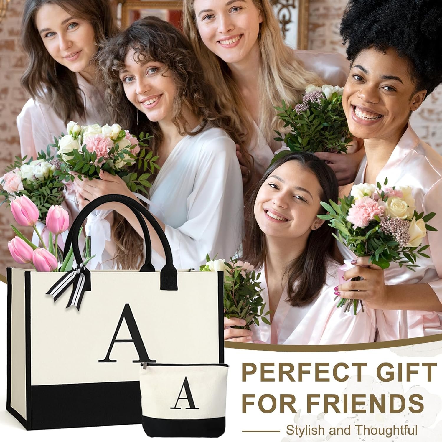 Grossiste Sac de Plage Personnalisé en Toile pour Femmes, Trousse de Maquillage avec Initiales, Base Amovible pour Voyage, Fabricant d'Accessoires, Vente en Gros