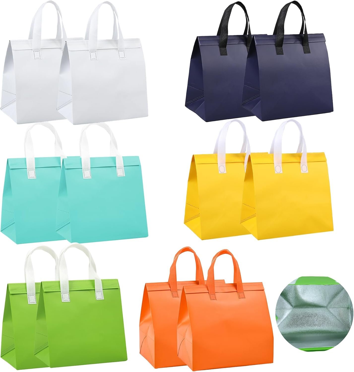 Grossiste 12 Pcs Sacs Isolés Jetables pour Livraisons Alimentaires - Sac Thermique pour Café Thé Boisson Chaude Froid - Marque Blanche - Fournisseur en Vrac