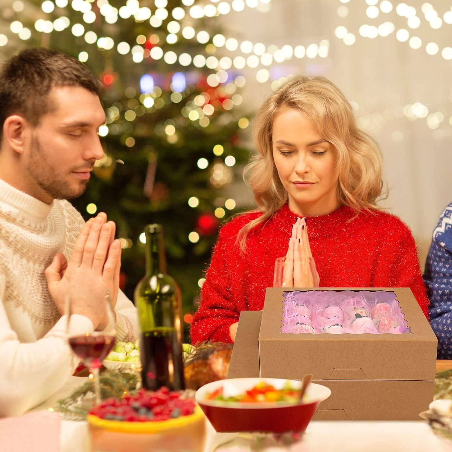 Boîte à pâtisserie en gros, 20 paquets avec fenêtre, 12