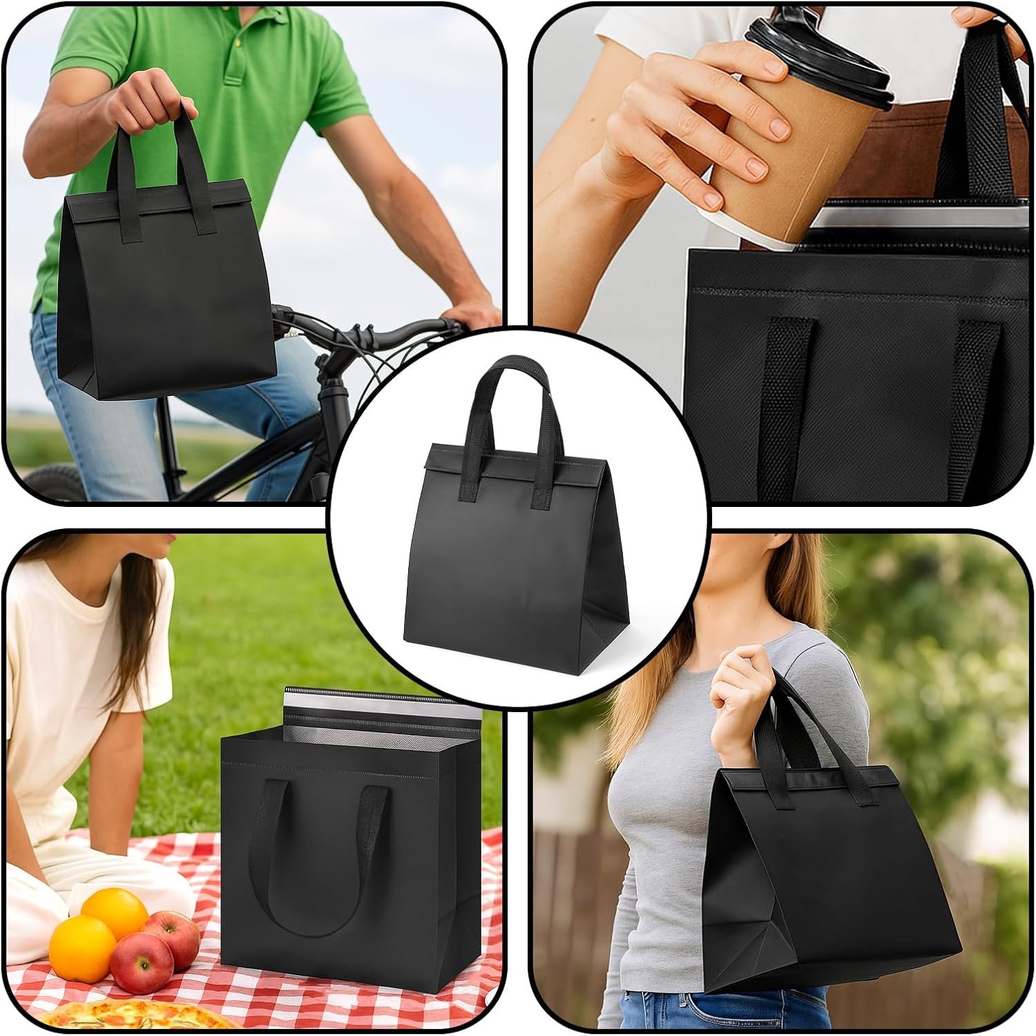 Grossiste sacs isothermes à emporter en vrac, 50 pièces, 9,5 x 6 x 10 pouces, pour café, dîner à emporter, thé au lait, aliments froids ou chauds, logo personnalisé disponible auprès du fabricant. Grossiste sacs isothermes à emporter en vrac, 50 pièces, 9,5 x 6 x 10 pouces, pour café, dîner à emporter, thé au lait, aliments froids ou chauds, logo personnalisé disponible auprès du fabricant.