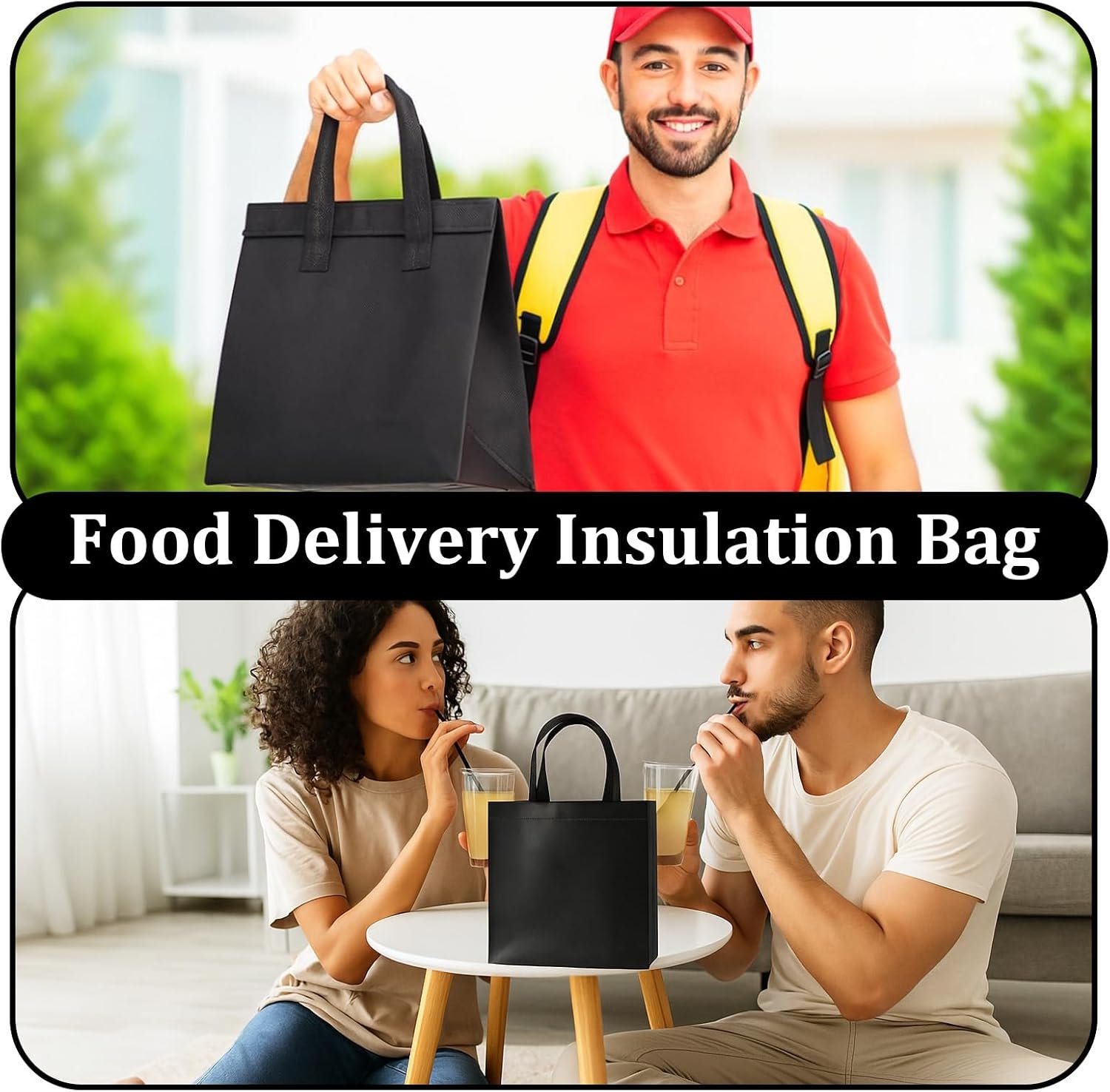 Grossiste sacs isothermes à emporter en vrac, 50 pièces, 9,5 x 6 x 10 pouces, pour café, dîner à emporter, thé au lait, aliments froids ou chauds, logo personnalisé disponible auprès du fabricant. Grossiste sacs isothermes à emporter en vrac, 50 pièces, 9,5 x 6 x 10 pouces, pour café, dîner à emporter, thé au lait, aliments froids ou chauds, logo personnalisé disponible auprès du fabricant.