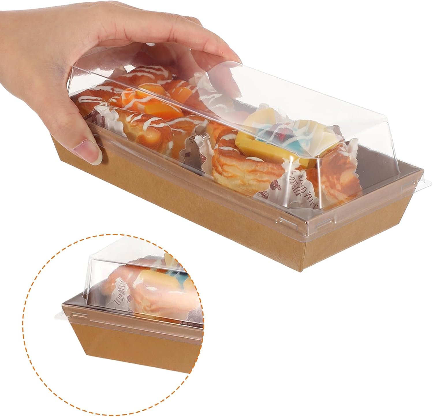 Boîte à charcuterie en vrac de 100 pièces avec couvercles transparents, idéale pour des desserts, sushi et cocktails, avec logo personnalisé et fournie par un fabricant fiable.