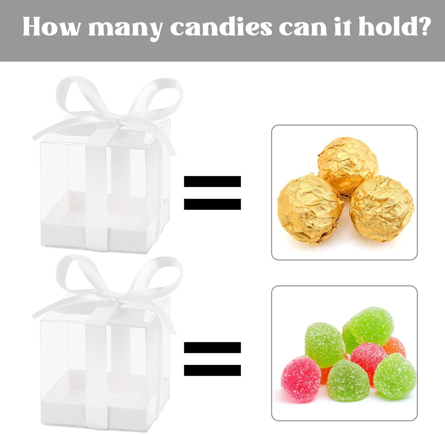 Grossiste en Vrac de Boîtes Favor, Boîtes Transparentes Miniatures 2x2x2 Pouces avec Ribbons Blancs pour Mariage, Anniversaire, Baptême et Décoration de Salle, OEM Personnalisé. Grossiste en Vrac de Boîtes Favor, Boîtes Transparentes Miniatures 2x2x2 Pouces avec Ribbons Blancs pour Mariage, Anniversaire, Baptême et Décoration de Salle, OEM Personnalisé.