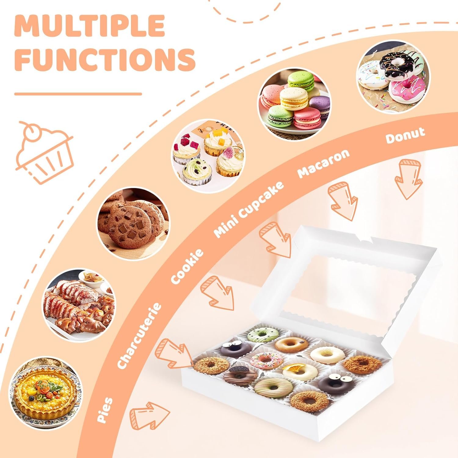 Grossiste en Vrac, Boîtes à Pâtisserie 40pcs avec Fenêtre 16x11x2,5 pouces, Boîtes à Donuts, Boîtes Blanches pour Fraises en Chocolat, Macarons, Tartes, Cookies, Fabricant, Logo Personnalisé Grossiste en Vrac, Boîtes à Pâtisserie 40pcs avec Fenêtre 16x11x2,5 pouces, Boîtes à Donuts, Boîtes Blanches pour Fraises en Chocolat, Macarons, Tartes, Cookies, Fabricant, Logo Personnalisé