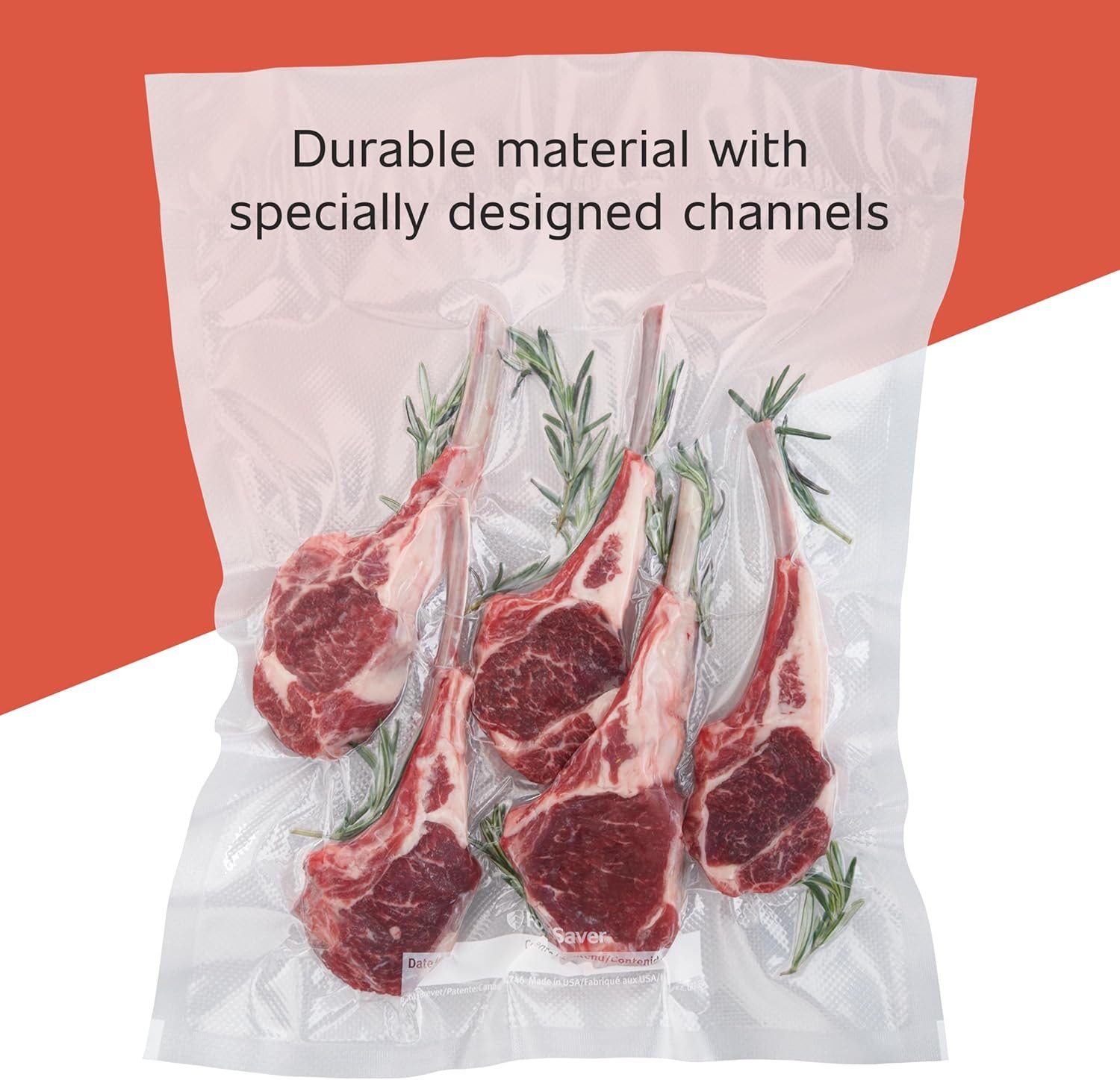 Grossiste en sacs de conservation alimentaire sous vide sur mesure, 8 x 20' (pack de 3) pour la préparation de repas, fourni par un fabricant OEM.