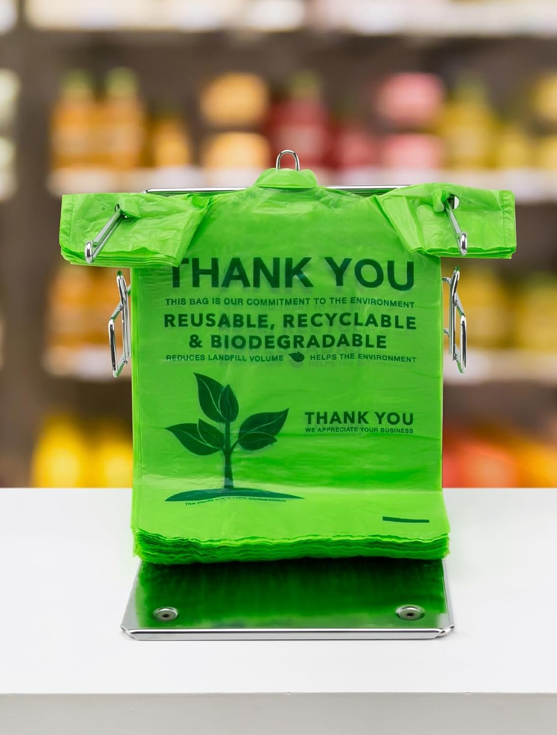Sacs à T-shirt biodégradables de 100 unités, sacs de courses compostables, fournisseur de sacs de shopping en plastique écologiques, 11,5 x 6,25 x 21 pouces, sacs de transport robustes en vente en gros, logo personnalisé. Sacs à T-shirt biodégradables de 100 unités, sacs de courses compostables, fournisseur de sacs de shopping en plastique écologiques, 11,5 x 6,25 x 21 pouces, sacs de transport robustes en vente en gros, logo personnalisé.