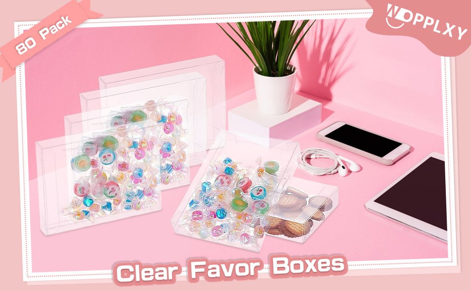 Grossiste boîtes transparentes 80 pcs 5 x 4 x 1,2 pouces pour emballage de desserts, bonbons et cadeaux, Logo Personnalisé, PVC parfait pour mariage, fête, Saint-Valentin, Halloween, Noël, Fournisseur en Vrac. Grossiste boîtes transparentes 80 pcs 5 x 4 x 1,2 pouces pour emballage de desserts, bonbons et cadeaux, Logo Personnalisé, PVC parfait pour mariage, fête, Saint-Valentin, Halloween, Noël, Fournisseur en Vrac.