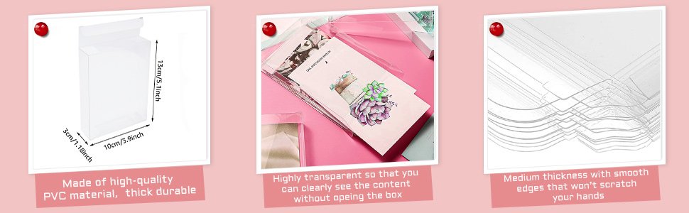 Grossiste boîtes transparentes 80 pcs 5 x 4 x 1,2 pouces pour emballage de desserts, bonbons et cadeaux, Logo Personnalisé, PVC parfait pour mariage, fête, Saint-Valentin, Halloween, Noël, Fournisseur en Vrac. Grossiste boîtes transparentes 80 pcs 5 x 4 x 1,2 pouces pour emballage de desserts, bonbons et cadeaux, Logo Personnalisé, PVC parfait pour mariage, fête, Saint-Valentin, Halloween, Noël, Fournisseur en Vrac.