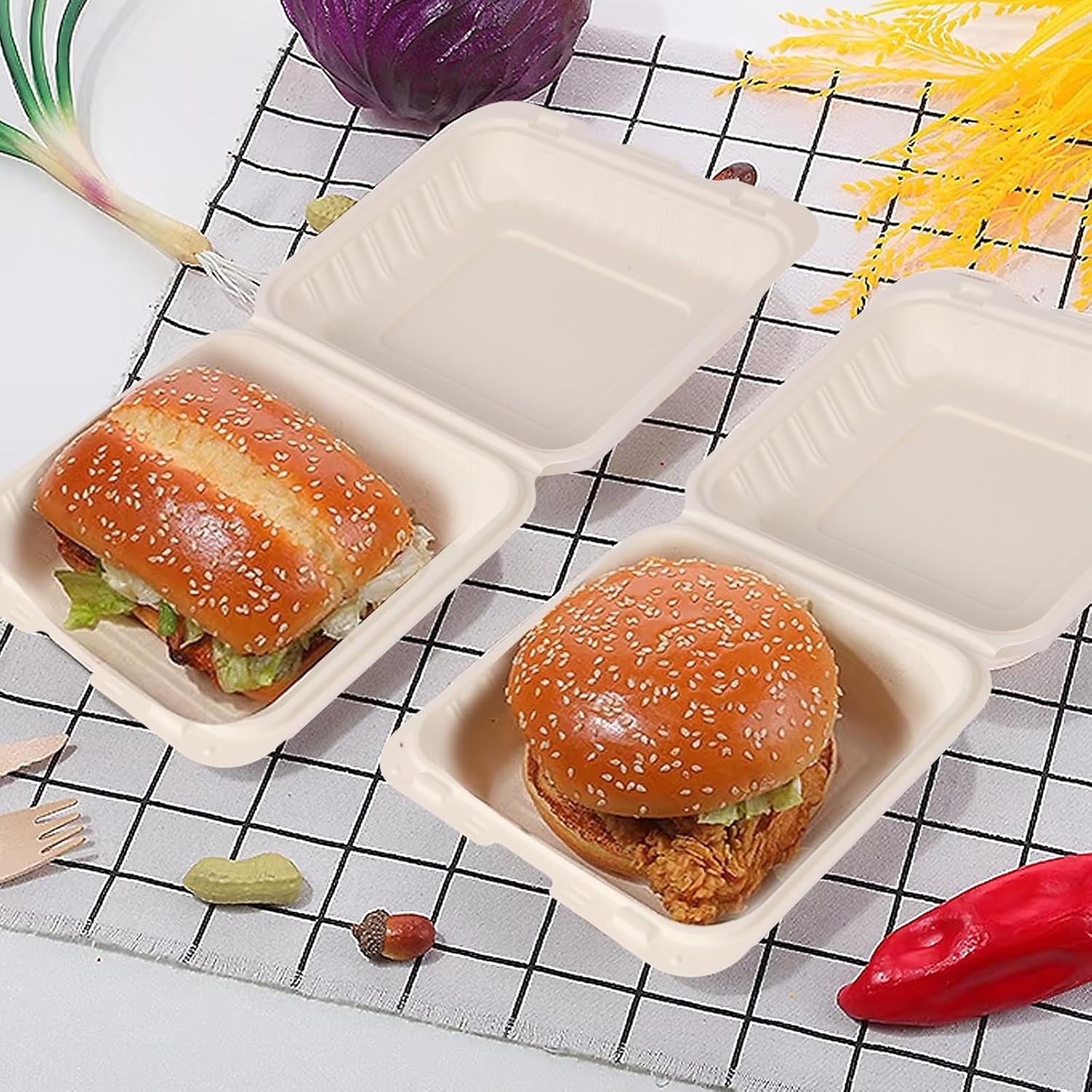 Grossiste Contenants Alimentaires Jetables 34 Pièces 8''x 8'' avec Couvercles, Fournisseur de Solutions de Rangement Plastique en Vrac pour Repas, OEM Sécurisé pour Micro-ondes, Idéal pour les Restaurants et le Service Traiteur.