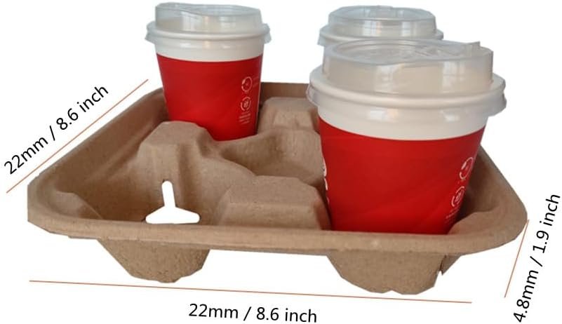 Grossiste supports, plateaux porte-gobelets biodégradables en pulpe de fibre pour 4 boissons, fabriquant de porte-gobelets compostables sans renversement pour boissons chaudes et froides, marque blanche de 36 unités, parfaits pour voitures, livraisons de nourriture, restaurants et cafés. Grossiste supports, plateaux porte-gobelets biodégradables en pulpe de fibre pour 4 boissons, fabriquant de porte-gobelets compostables sans renversement pour boissons chaudes et froides, marque blanche de 36 unités, parfaits pour voitures, livraisons de nourriture, restaurants et cafés.