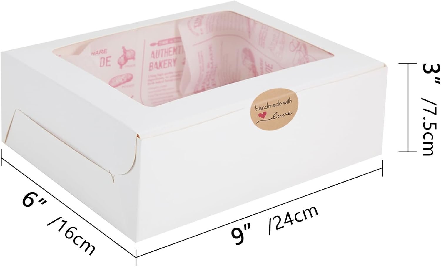 Boîte à pâtisserie blanche 50 pièces avec fenêtre, 9x6x3 pouces, vente en gros, idéale pour l'emballage de gâteaux et de desserts, logo personnalisé pour anniversaire, fournisseur de qualité. Boîte à pâtisserie blanche 50 pièces avec fenêtre, 9x6x3 pouces, vente en gros, idéale pour l'emballage de gâteaux et de desserts, logo personnalisé pour anniversaire, fournisseur de qualité.