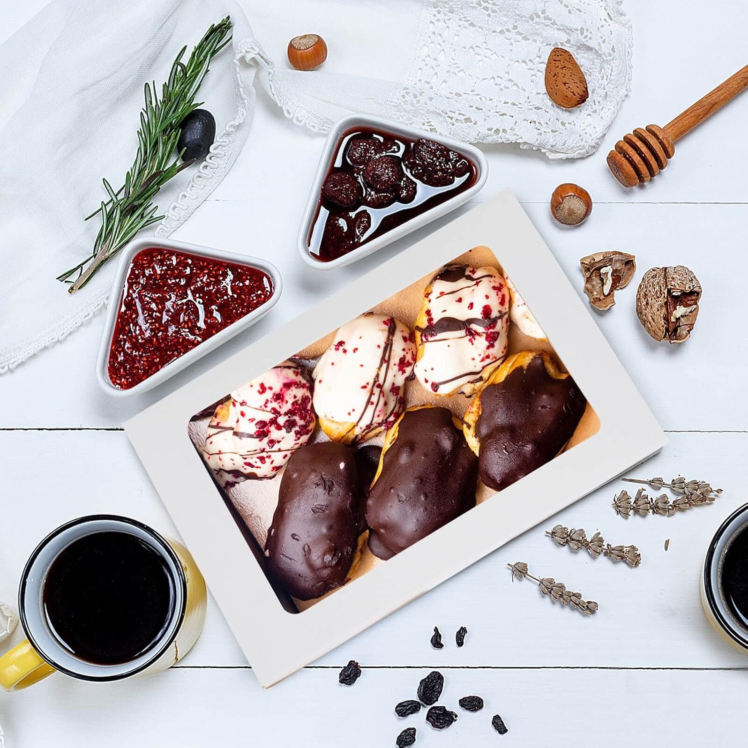 Boîte à pâtisserie blanche 50 pièces avec fenêtre, 9x6x3 pouces, vente en gros, idéale pour l'emballage de gâteaux et de desserts, logo personnalisé pour anniversaire, fournisseur de qualité. Boîte à pâtisserie blanche 50 pièces avec fenêtre, 9x6x3 pouces, vente en gros, idéale pour l'emballage de gâteaux et de desserts, logo personnalisé pour anniversaire, fournisseur de qualité.